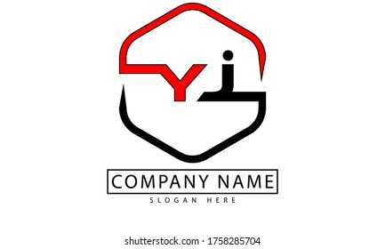 Letter YJ hexagon Logo Template - Vector