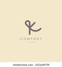 letter YK KY elegant minimal logo icon vector template
