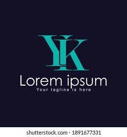 Letter YK or KY Letter mark logo Inspiration