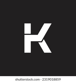 vector de logotipo enlazado geométrico simple de la letra yk 