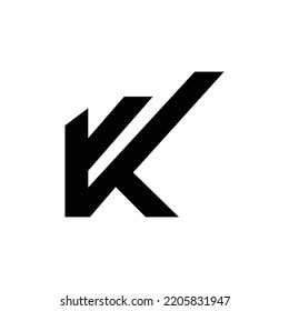 letter yk simple geometric logo vector, YK logo letter design, Initials alphabet letters YK or KY monogram logo