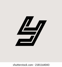 Letter YL or LY monogram logo. Perfect to industrial, sports, etc.