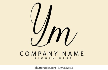 Letter YM Logo template icon design vector