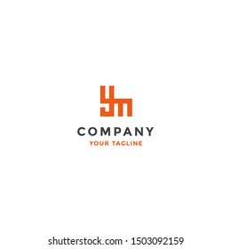 letter ym logo template modern