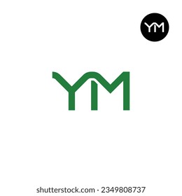 Letter YM Monogram Logo Design