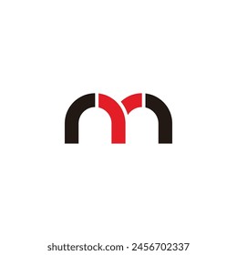 letra ym simple línea geométrica logo Vector 