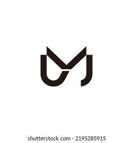 letter ym simple geometric logo design vector 