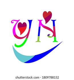 Letter yn icon vector design illustration