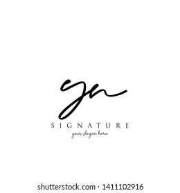 Letter YN Signature Logo Template - Vector