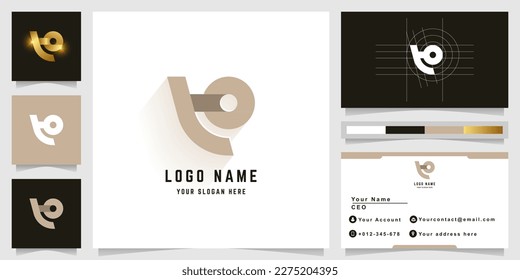 Letter to or yo monogram logo with business card design