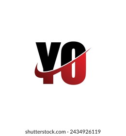 Letter YO simple logo design vector