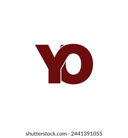 Letter YO simple logo design vector