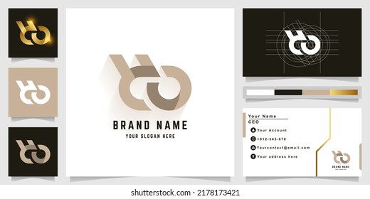 Letter YO or YCO monogram logo with business card design