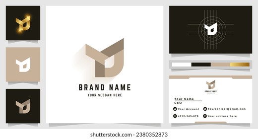 Letter YO or YD monogram logo with business card design