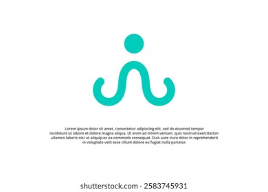 letter a and yoga minimal logo