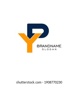 the letter YP. Monogram logo vector minimal design