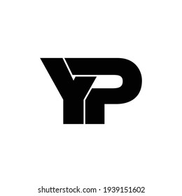 Letter YP simple logo design vector