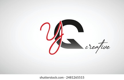 Buchstabe YQ Kreatives sauberes Logo-Design