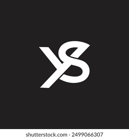 letter ys 3d flat linked logo vector 