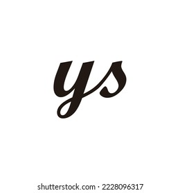 Letter ys connect geometric symbol simple logo vector