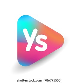 Letter YS logo in triangle shape and colorful background, letter combination logo design for business and company identity.
