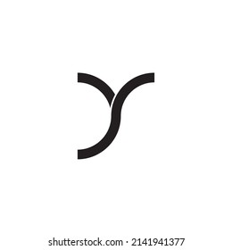 
Letter YS SY Y S simple symbol logo vector