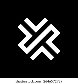 Letra YT logotipo do monograma criativo