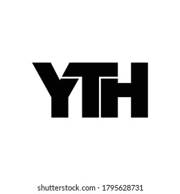 Letter YTH simple monogram logo design