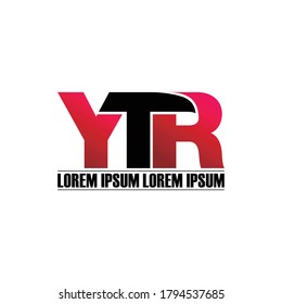 Letter YTR simple logo design vector