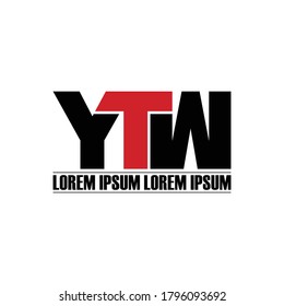 Letter YTW monogram logo design