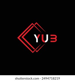 Letra YUB Vector de diseño de logotipo creativo