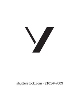 
letter yV Vy y V unique simple symbol logo vector