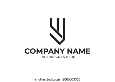 Letter YW Or WY Logo Design, Minimalist Logo Design, Marketing Logo Design, Agency Logo Design