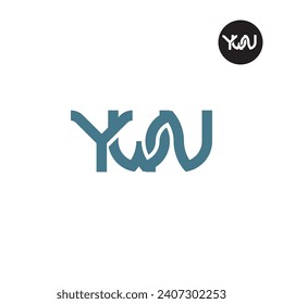 Diseño de logotipo de monograma YWN