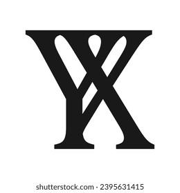 letter yx logo illustration design