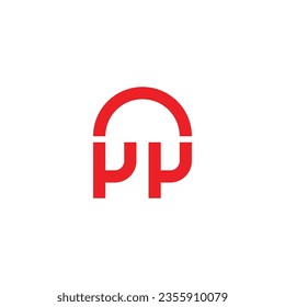 letter yy simple loop geometric line logo vector 