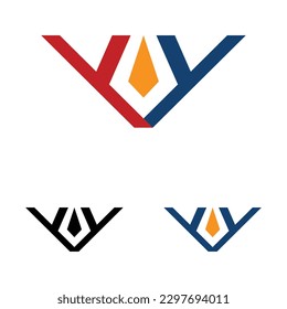 letter YY twin logo template