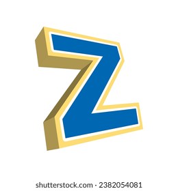 Letter Z. 3D design vector