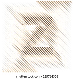 Letter Z - Abstract dotted optical illusion alphabet 