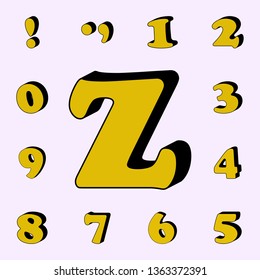 letter Z, alphabet, 3D icon. 3D words icons universal set for web and mobile