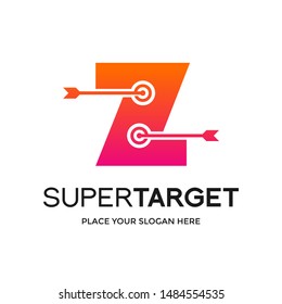 Letter Z or alphabet with arrow vector logo. Suitable for marketing and business.