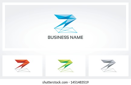Letter Z Alphabet Polygon Mesh Transparent