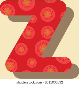 Letter Z from the alphabet vector seamless repeat