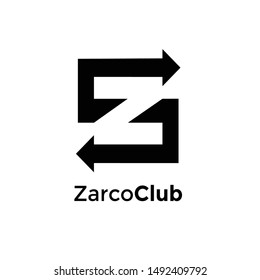 the letter Z with an arrow