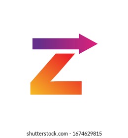 
Letter z arrow logo design