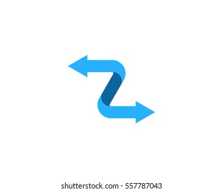Letter Z Arrow Logo Design Element