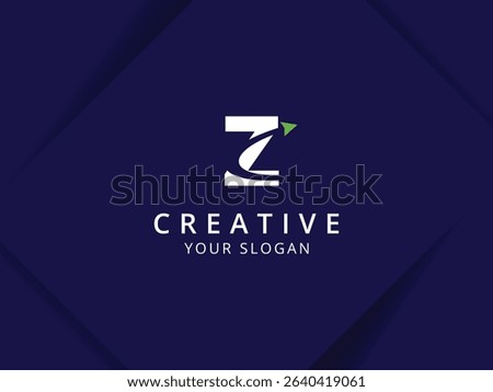 Letter Z with arrow logo design. Monogram Letter Z logo template