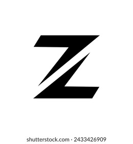 Letra Z con forma de flecha creativa monograma diseño de logotipo concepto