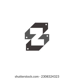 letter z arrows price tag simple logo vector 