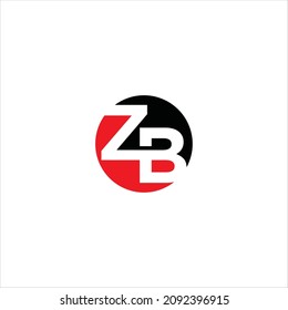 letter z b logo vector blog template